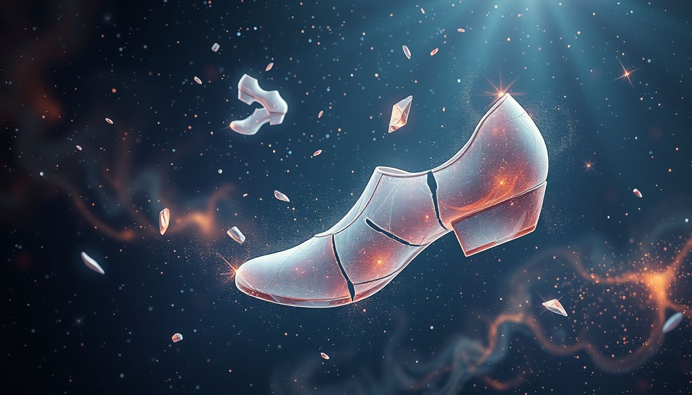 Risse in Schuhen symbolisieren hindernde Unsicherheiten auf deinem Weg.
