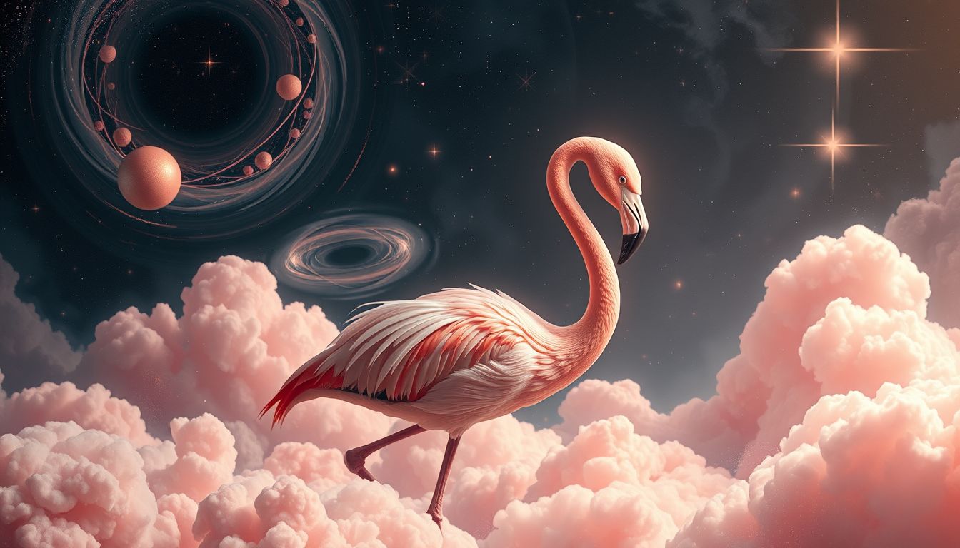 Der rosa Flamingo symbolisiert seltene Schönheit und einzigartige Eleganz.