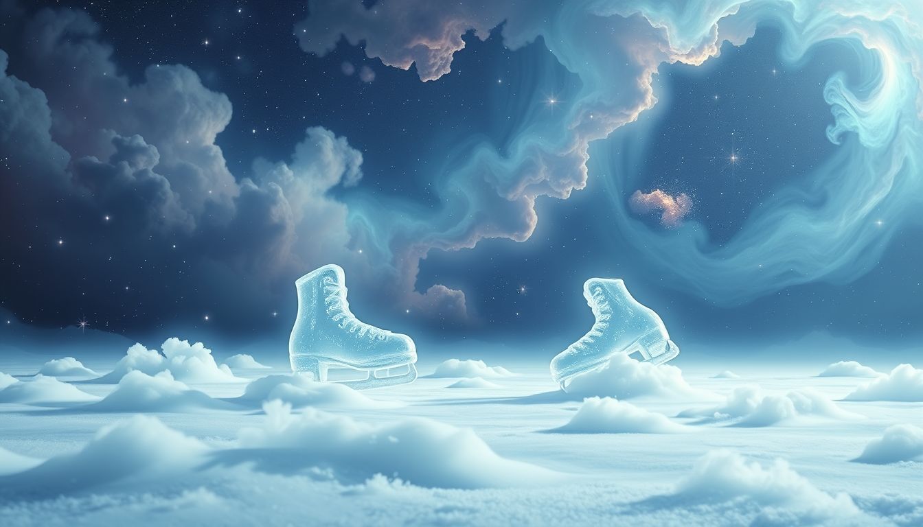 Schlittschuhe verlieren symbolisiert Verlust von Kontrolle und Sicherheit im Traum.