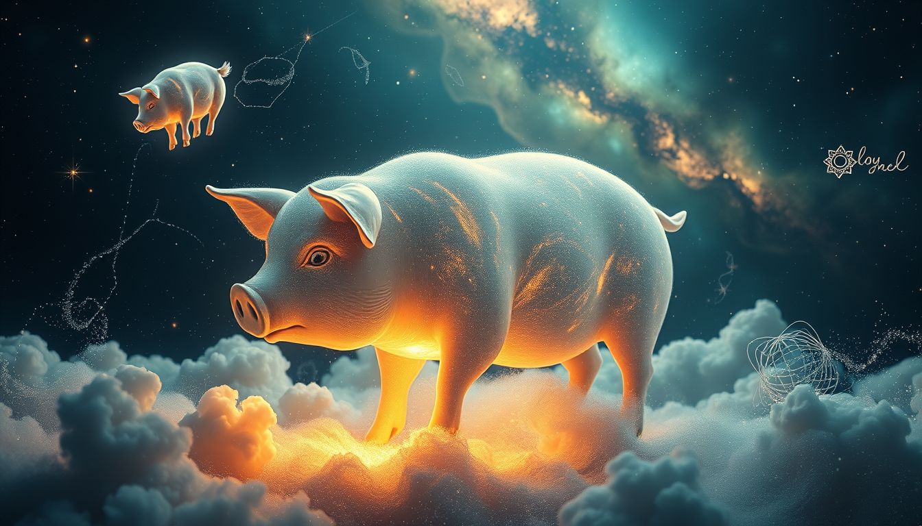Verlust beim Schweinefleischverkauf symbolisiert schweres Loslassen wertvoller Dinge.