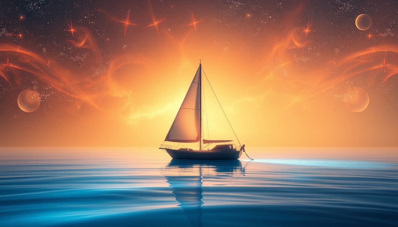 Segeln bei ruhiger See symbolisiert inneren Frieden und Lebensbalance.