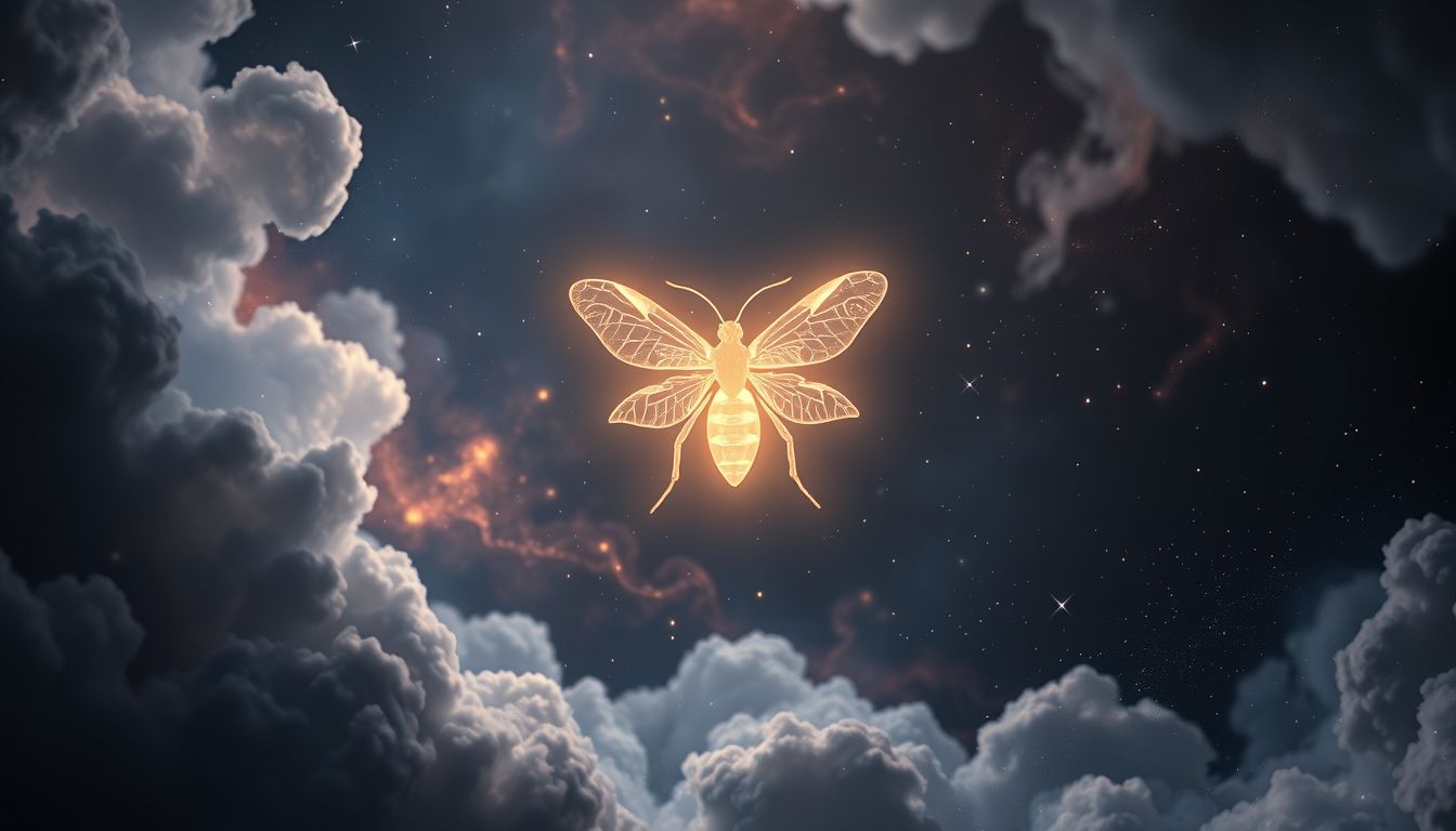 Die Silhouette eines Insekts symbolisiert oft verborgene Ängste.