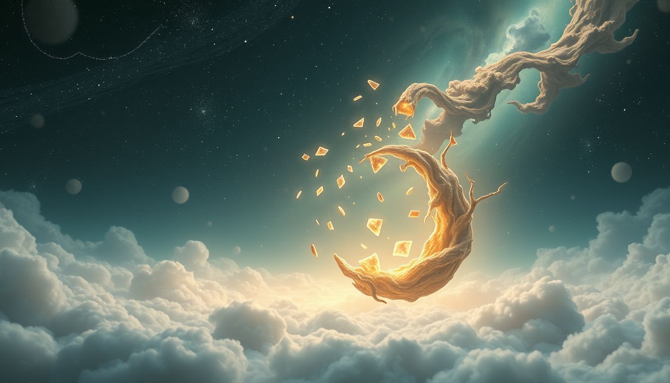 Eine zerstörte Sitzstange symbolisiert zerbrochene Sicherheit und Kontrolle.