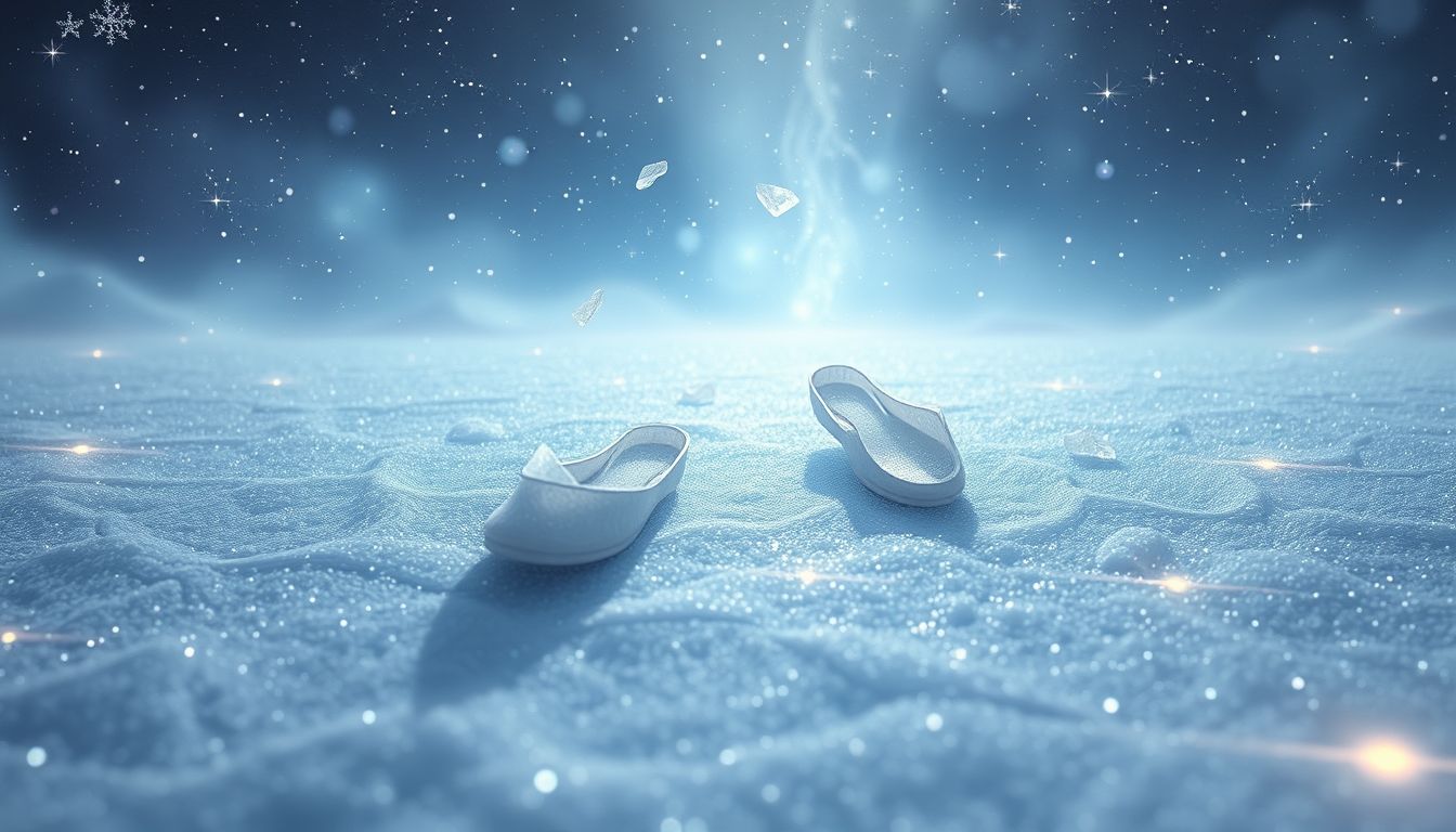 Slipper im Schnee symbolisieren oft unvorbereitete Verletzlichkeit und Risiko.