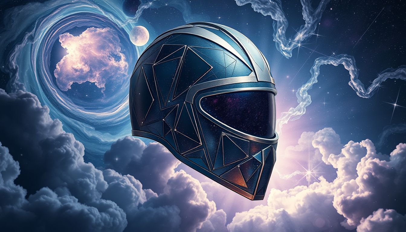 Der Stahlhelm symbolisiert oft festgefahrene, unbewegliche Denkweisen.