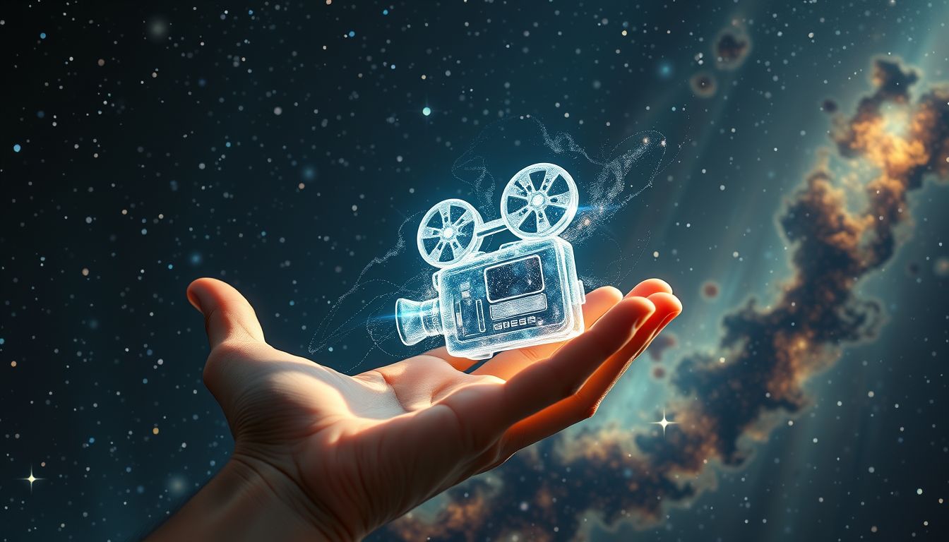 Das Halten einer Videokamera symbolisiert Kontrolle über Erinnerungen und Perspektiven.