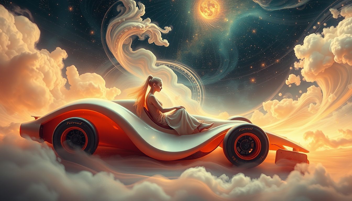 Träume, Formel-1-Wagen zu fahren, symbolisieren Kontrolle und Ehrgeiz.