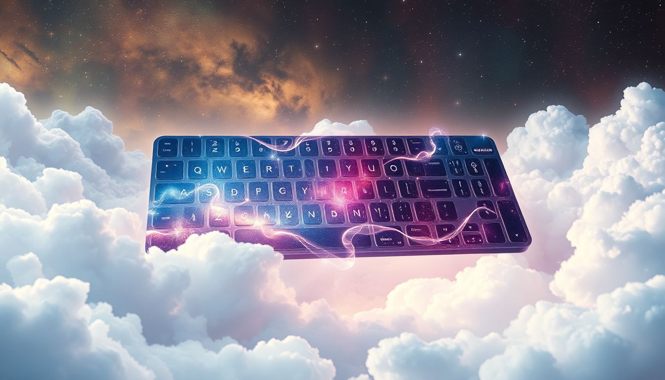 Das Finden einer neuen Tastatur symbolisiert Neuanfänge und Kreativität.