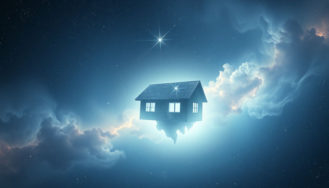 Ein fensterloser Bungalow symbolisiert oft Isolation und innere Blockaden.