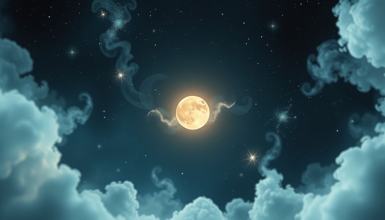 Ein kleiner Mondstein symbolisiert Intuition und innere Ruhe im Traum.