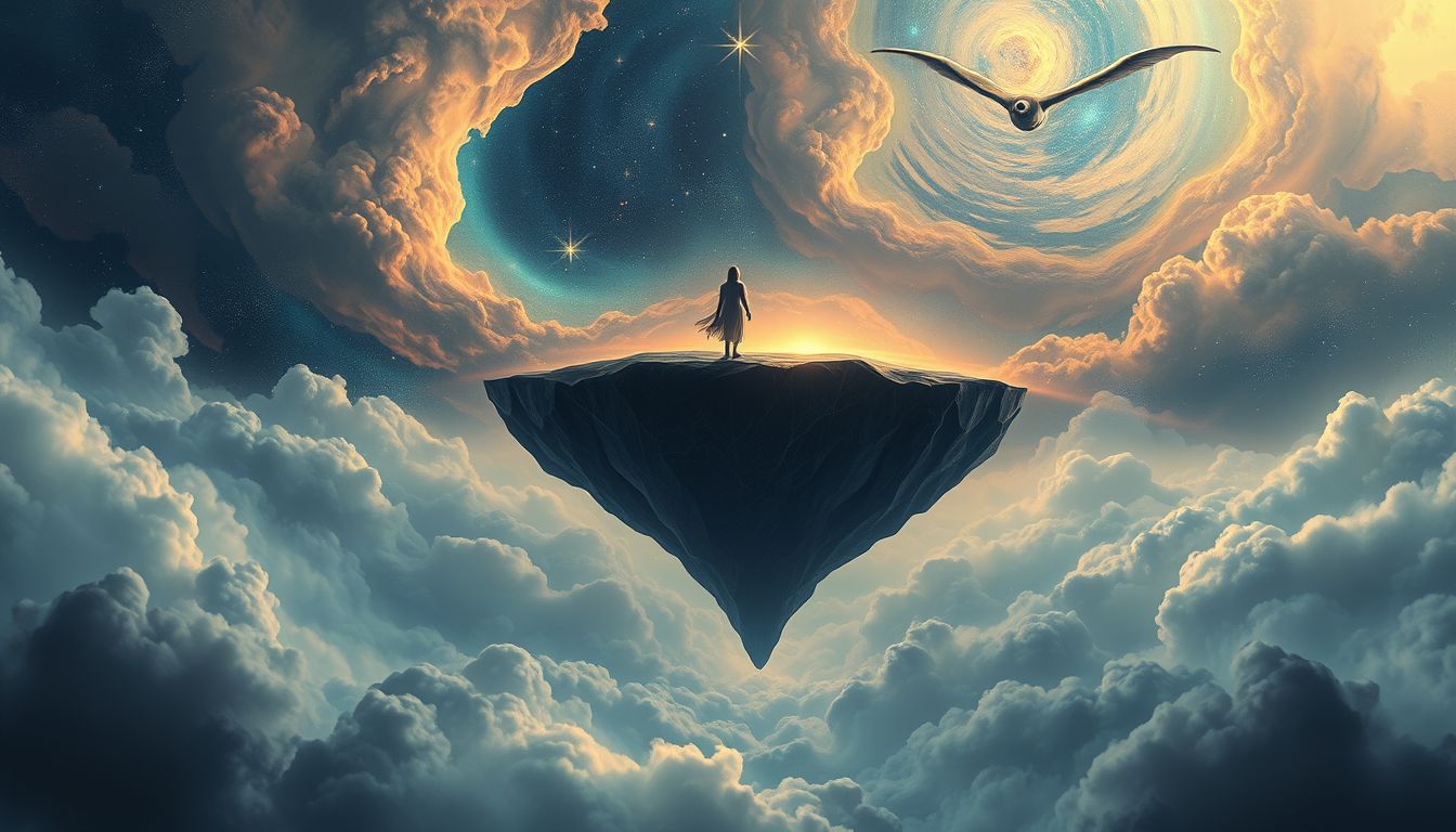 Alleinsein auf Hochplateaus symbolisiert oft innere Klarheit und Einsamkeit.