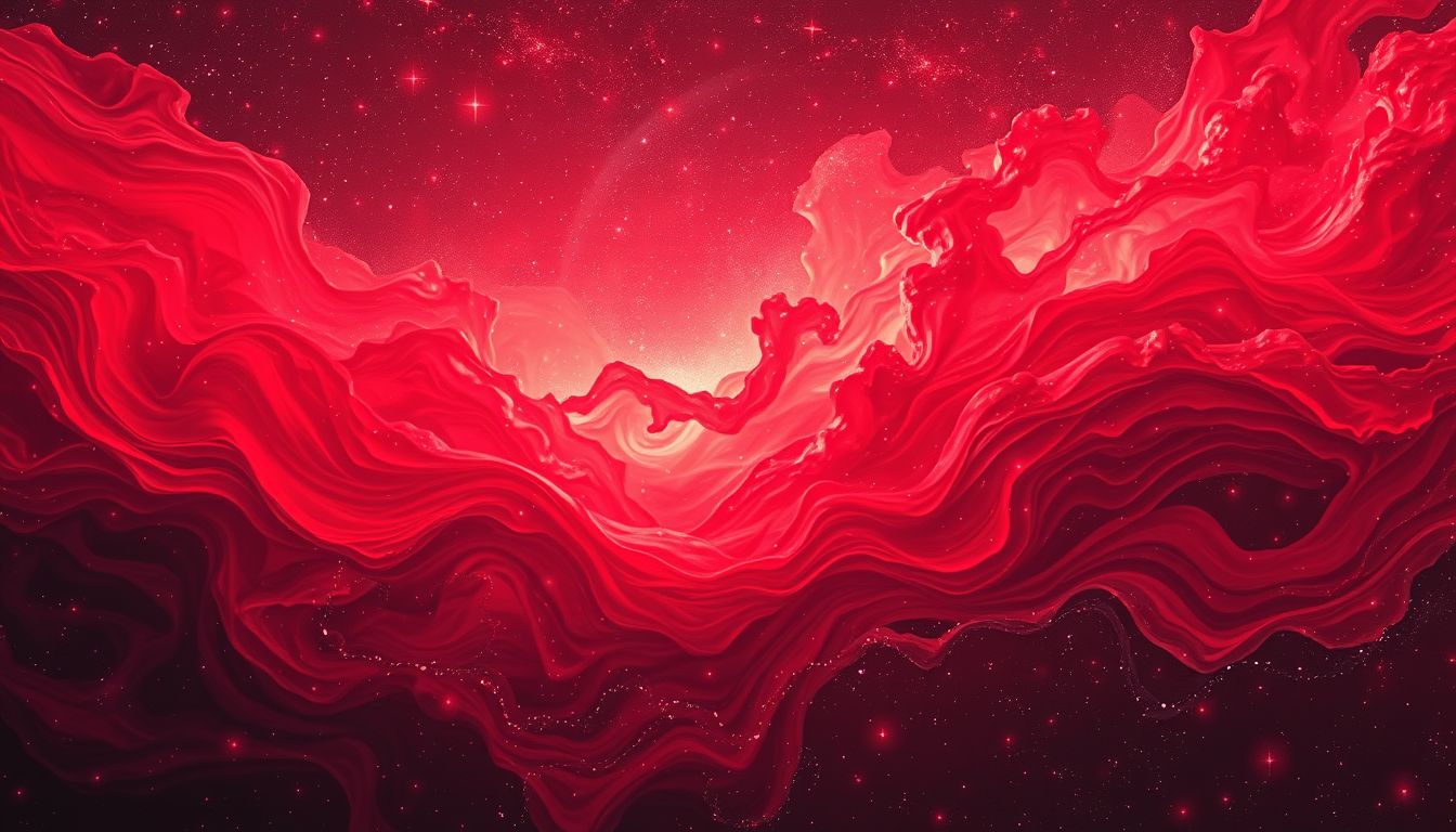 Blut als Farbe im Traum symbolisiert oft lebendige Emotionen und Leidenschaft.