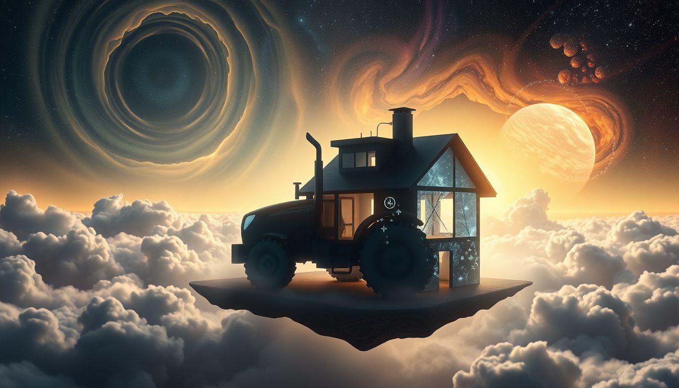 Ein Traktor im Haus symbolisiert unerwartete innere Veränderungen.