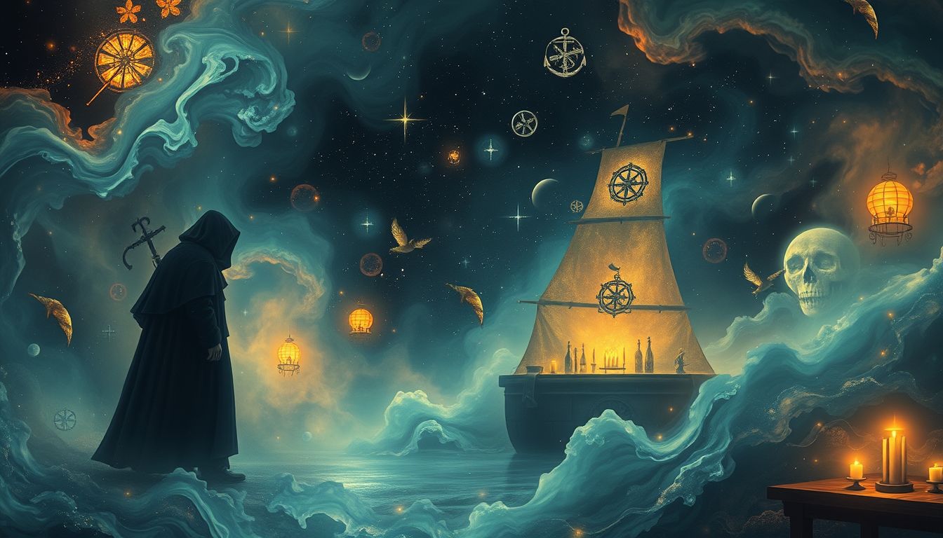 Im Traum symbolisiert die mysteriöse Gestalt verborgene Wünsche und Geheimnisse.