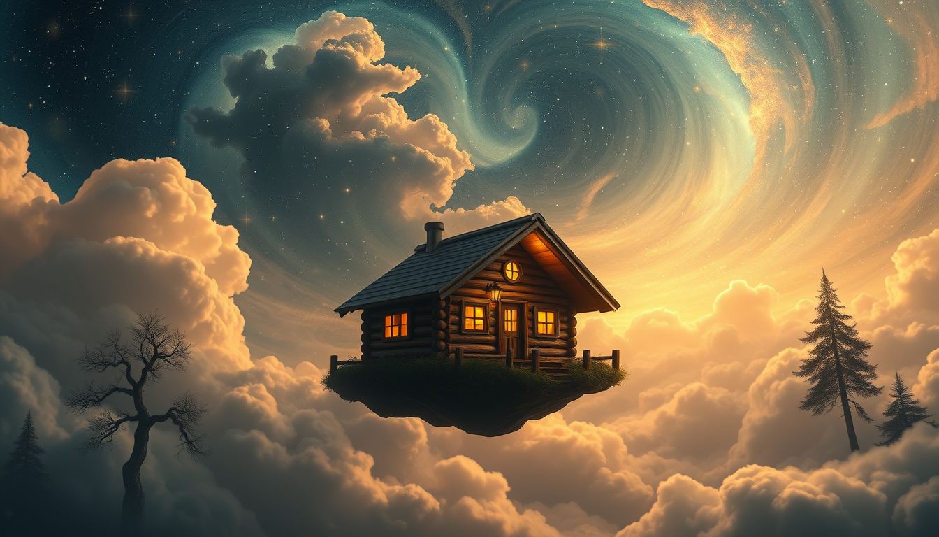 Ein kanadisches Blockhaus symbolisiert Sehnsucht nach Ruhe und Natur.