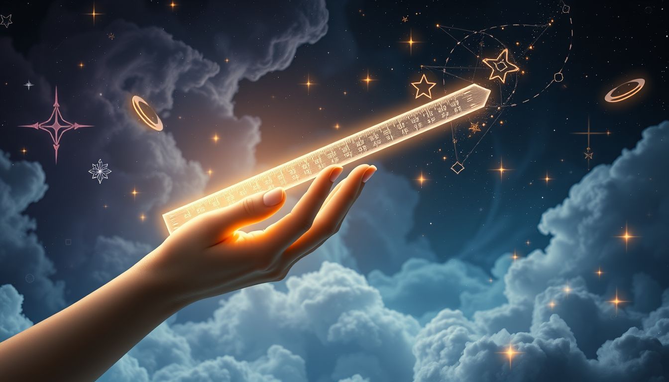 Ein Lineal in Lehrerhand symbolisiert Kontrolle und Ordnung im Leben.