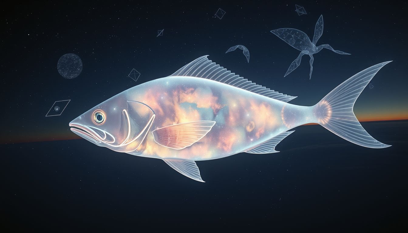 Ein fliegender Fisch symbolisiert in Träumen ungewöhnliche Freiheit und Überraschung.