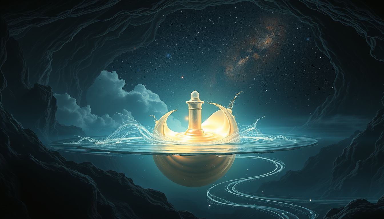 Eine Pumpe im Keller symbolisiert verborgene Emotionen und Energiequellen.