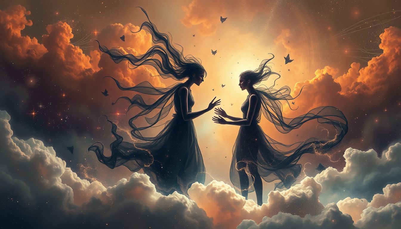 Im Traum streiten mit Miesepeter symbolisiert innere Konflikte.