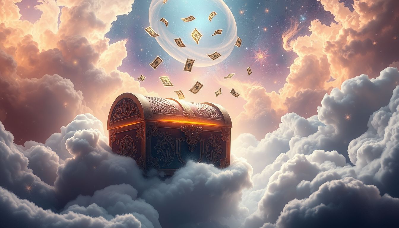 Eine Schatulle mit Geld im Traum symbolisiert finanziellen Erfolg und Sicherheit.