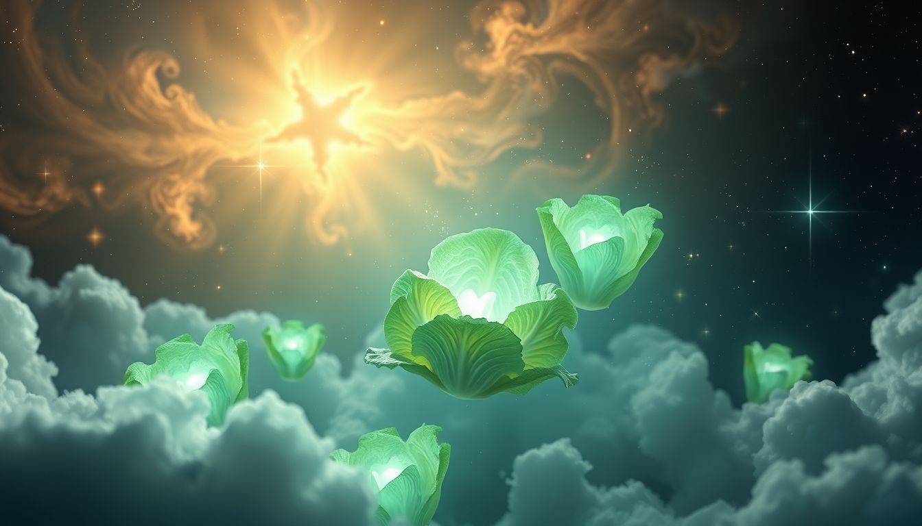 Traum 14 zeigt, wie Kopfsalat Wachstum und persönliche Entwicklung symbolisiert.