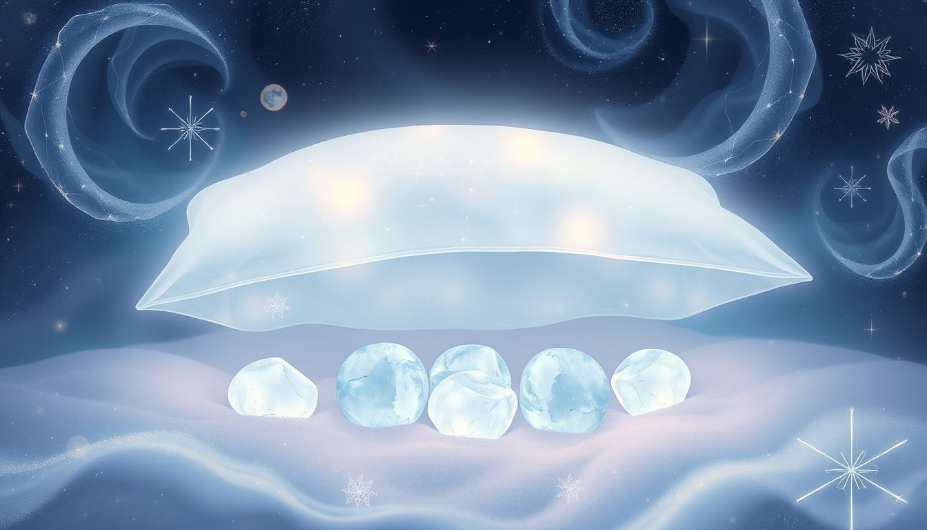 Mondsteine unter dem Kopfkissen fördern emotionale Heilung im Traum.