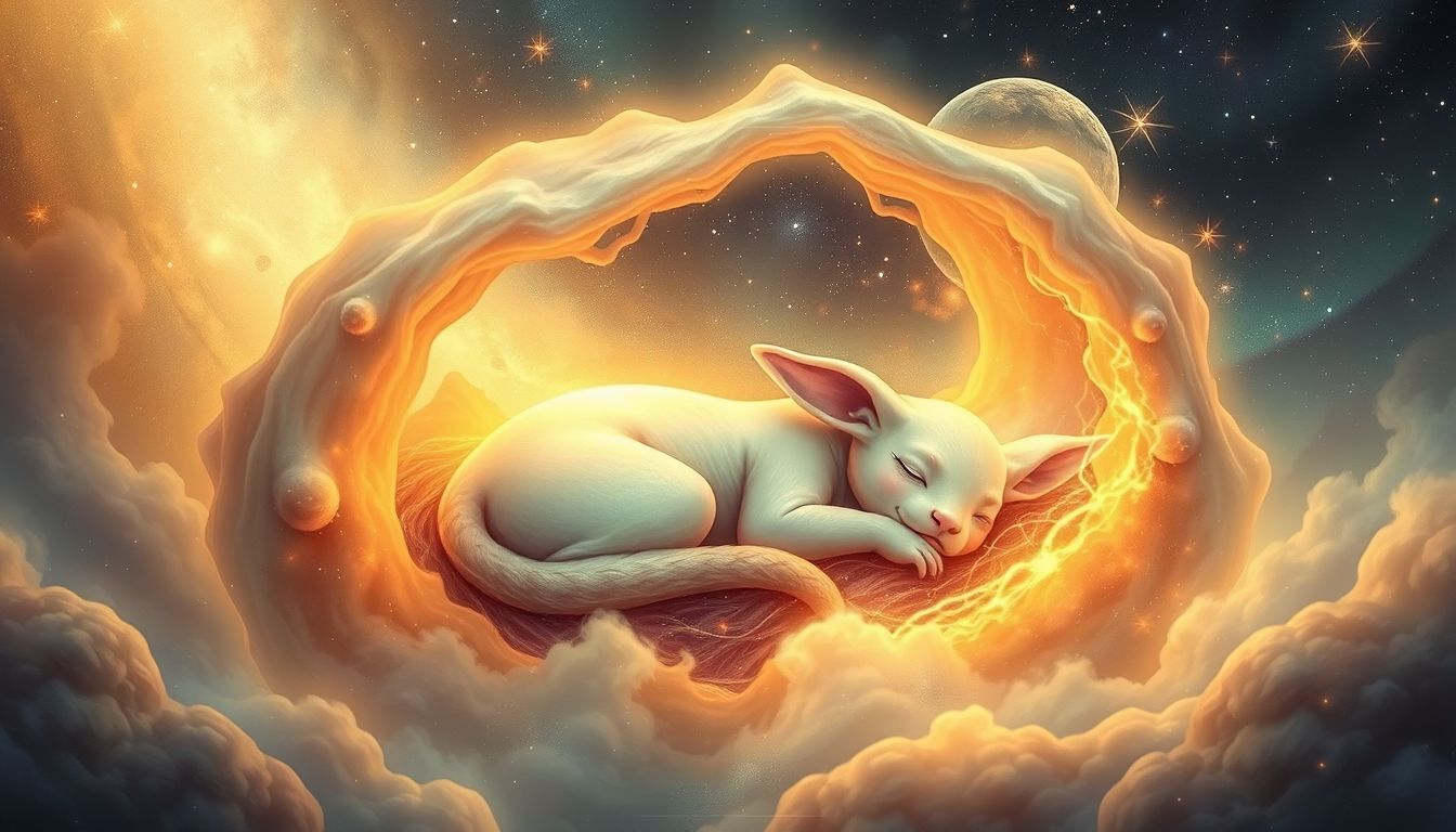 Ein schlafendes Langohr symbolisiert Ruhe und innere Heilung im Traum.