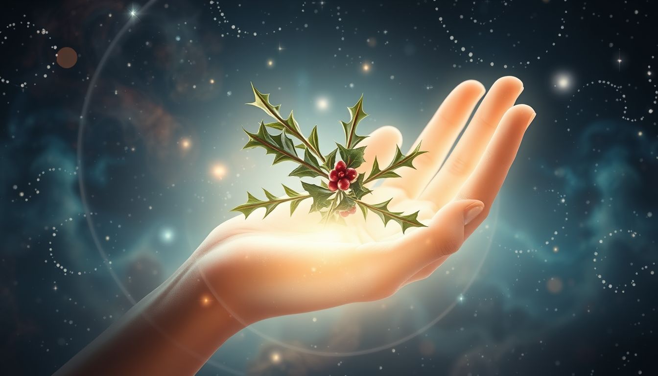 Eine Stechpalme als Geschenk symbolisiert Schutz und positive Überraschungen.