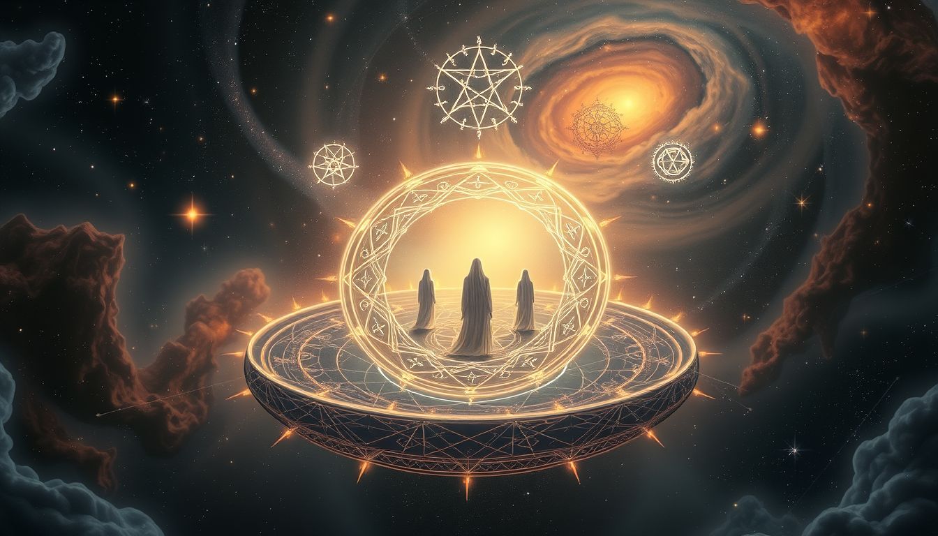 Ein Beschwörungskreis im Traum symbolisiert Schutz vor negativen Kräften.