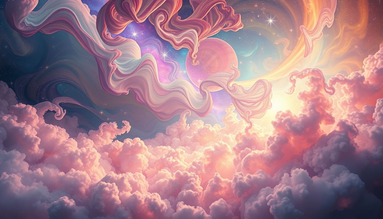 Der Traum symbolisiert kreative Transformation durch sinnliche Farbigkeit.