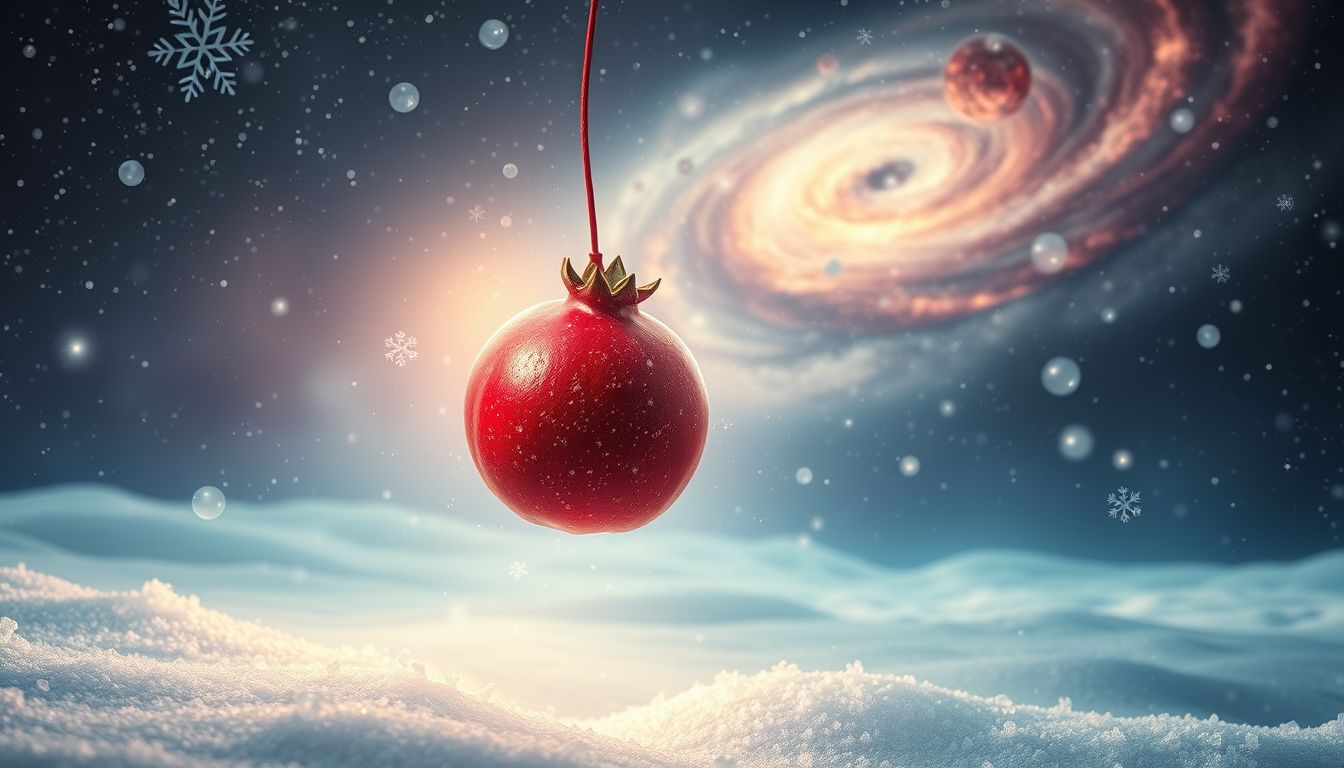 Ein Granatapfel im Winter symbolisiert Hoffnung und innere Stärke.