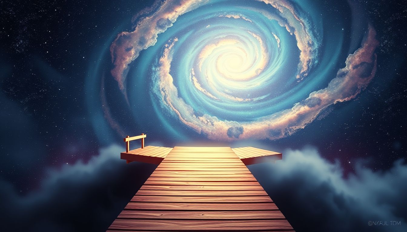 Eine Holzbrücke im Traum symbolisiert Übergang und neue Chancen.