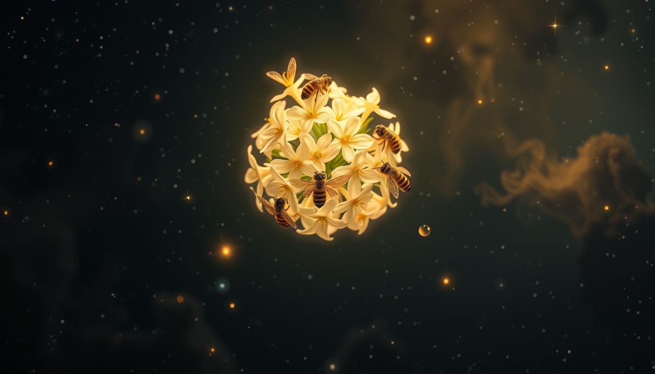 Traum 17 symbolisiert Harmonie und süße Verbindungen durch Heideglöckchen.