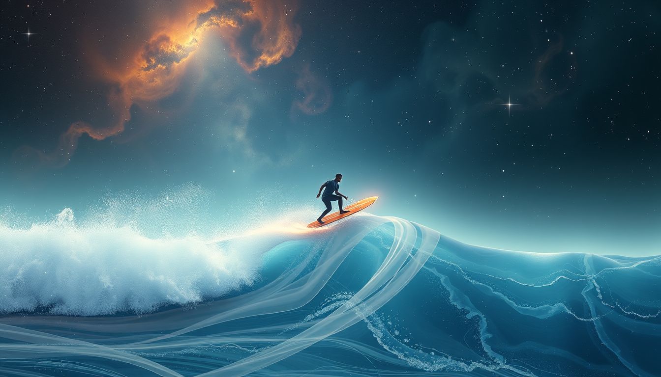 Ein kaputtes Surfbrett im Traum symbolisiert Unsicherheit und Herausforderungen.