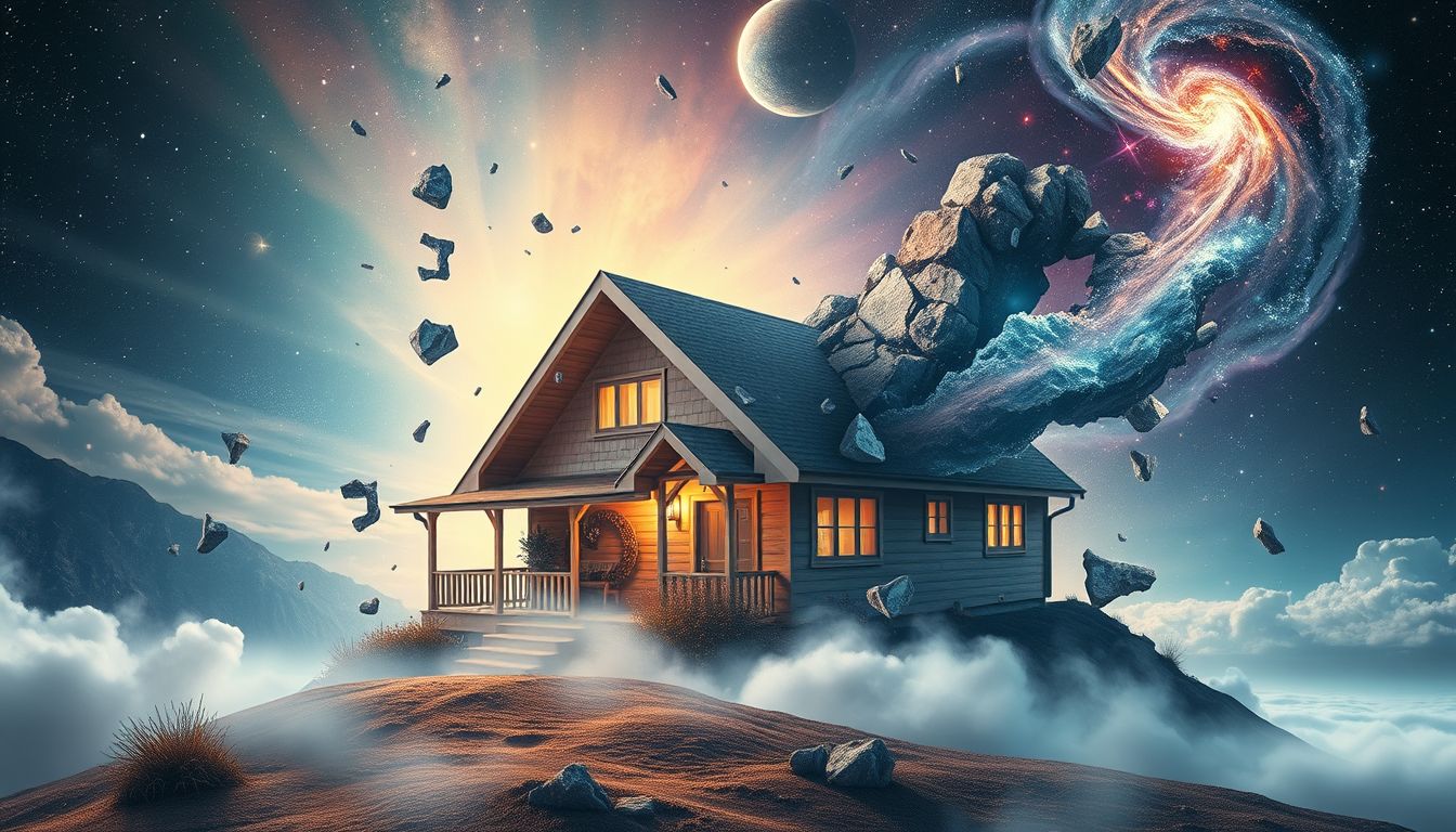 Ein wandelbarer Bungalow symbolisiert Veränderung und neue Lebensphasen.