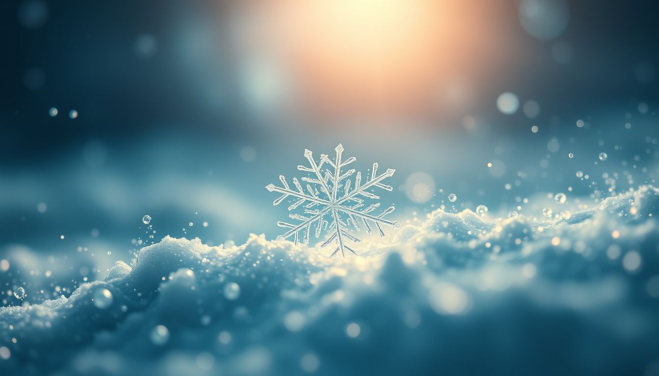 Eine Schneeflocke nah betrachten symbolisiert Reinheit und Vergänglichkeit.