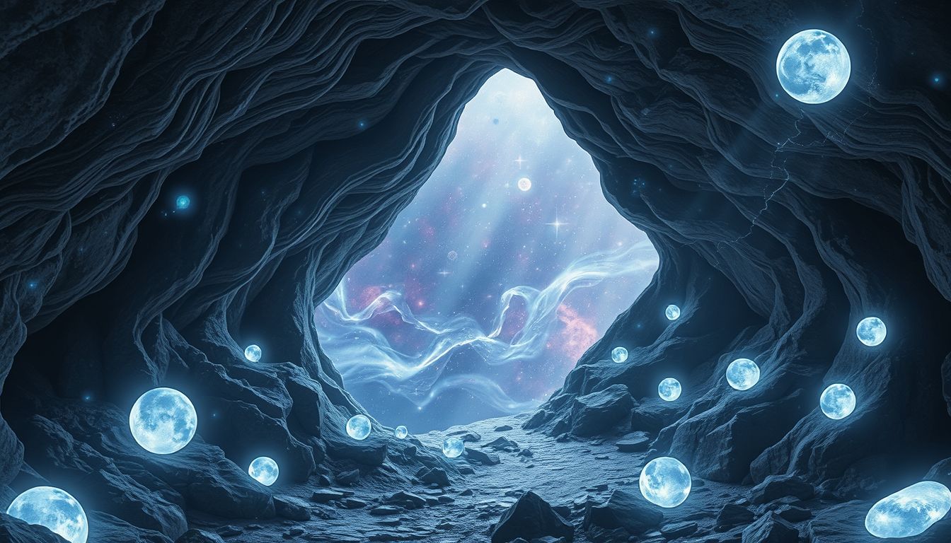 Mondsteine in Höhlen symbolisieren verborgene innere Schätze und Erkenntnisse.