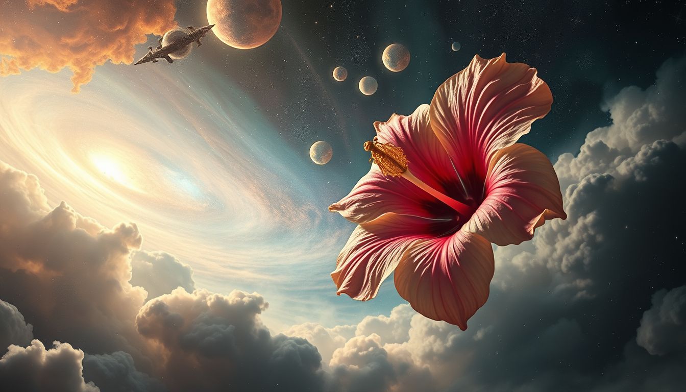 Riesige Malvenblüten symbolisieren im Traum kraftvolle persönliche Transformationen.