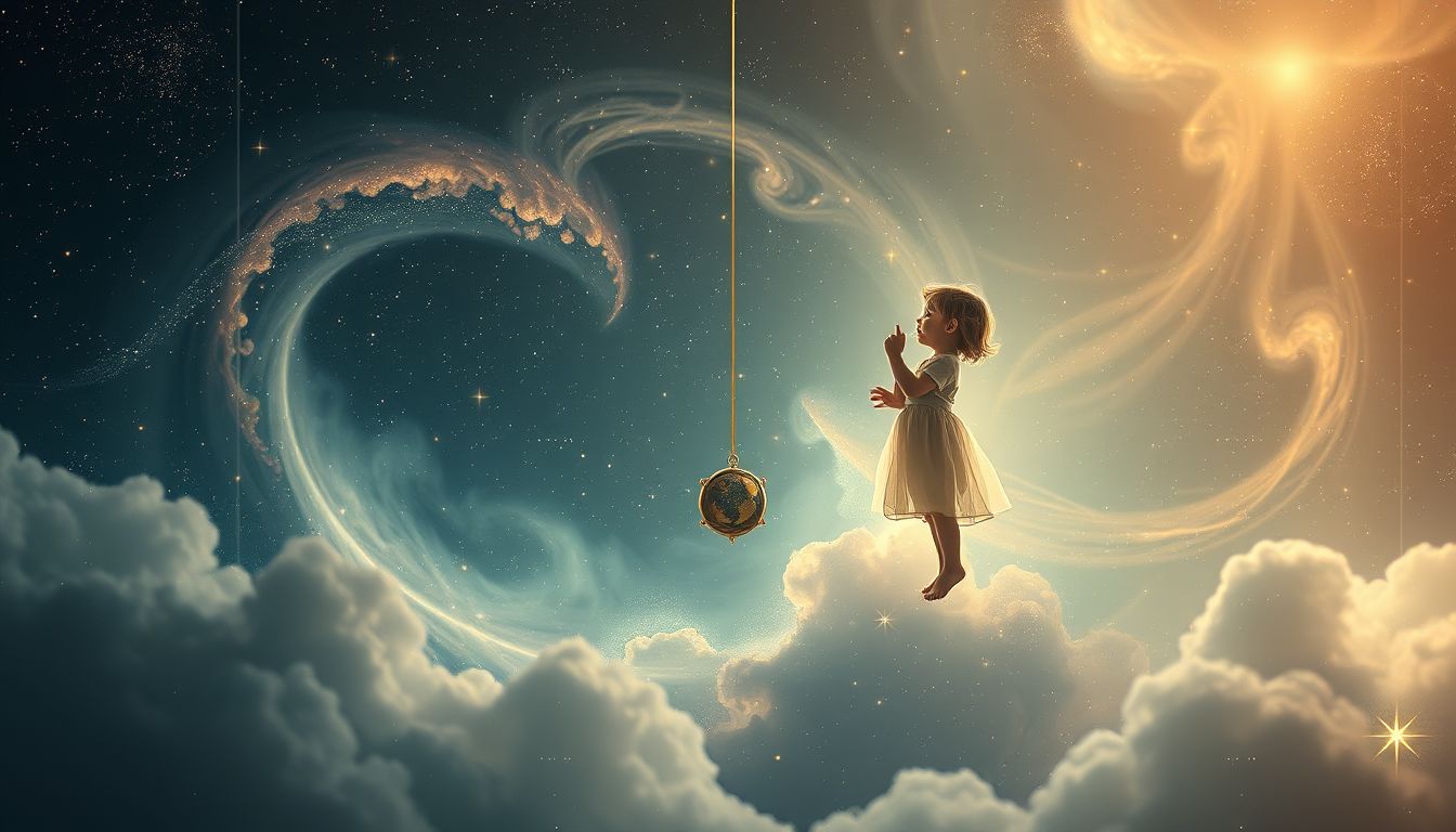 Ein Kind im Traum mit Perpendikel symbolisiert Unbewusstes und Führung.