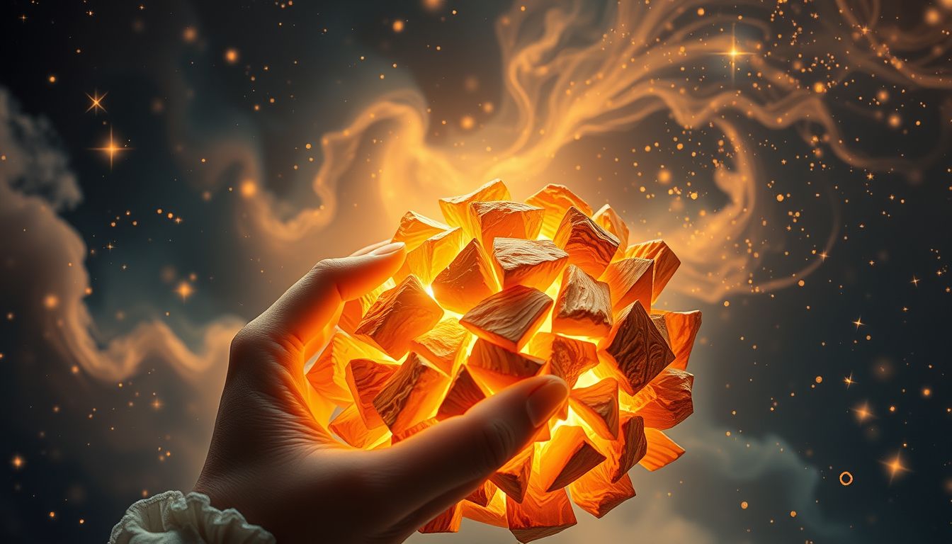 Traum 19: Stirnholz berühren symbolisiert uralte Weisheit und Selbstfindung.