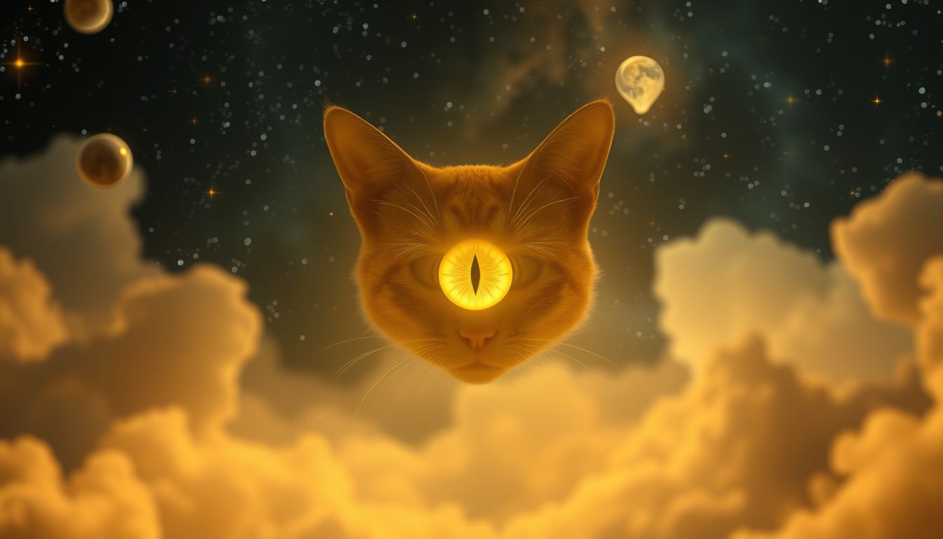 Ein gelbes Katzenauge im Traum symbolisiert verborgene Intuition.