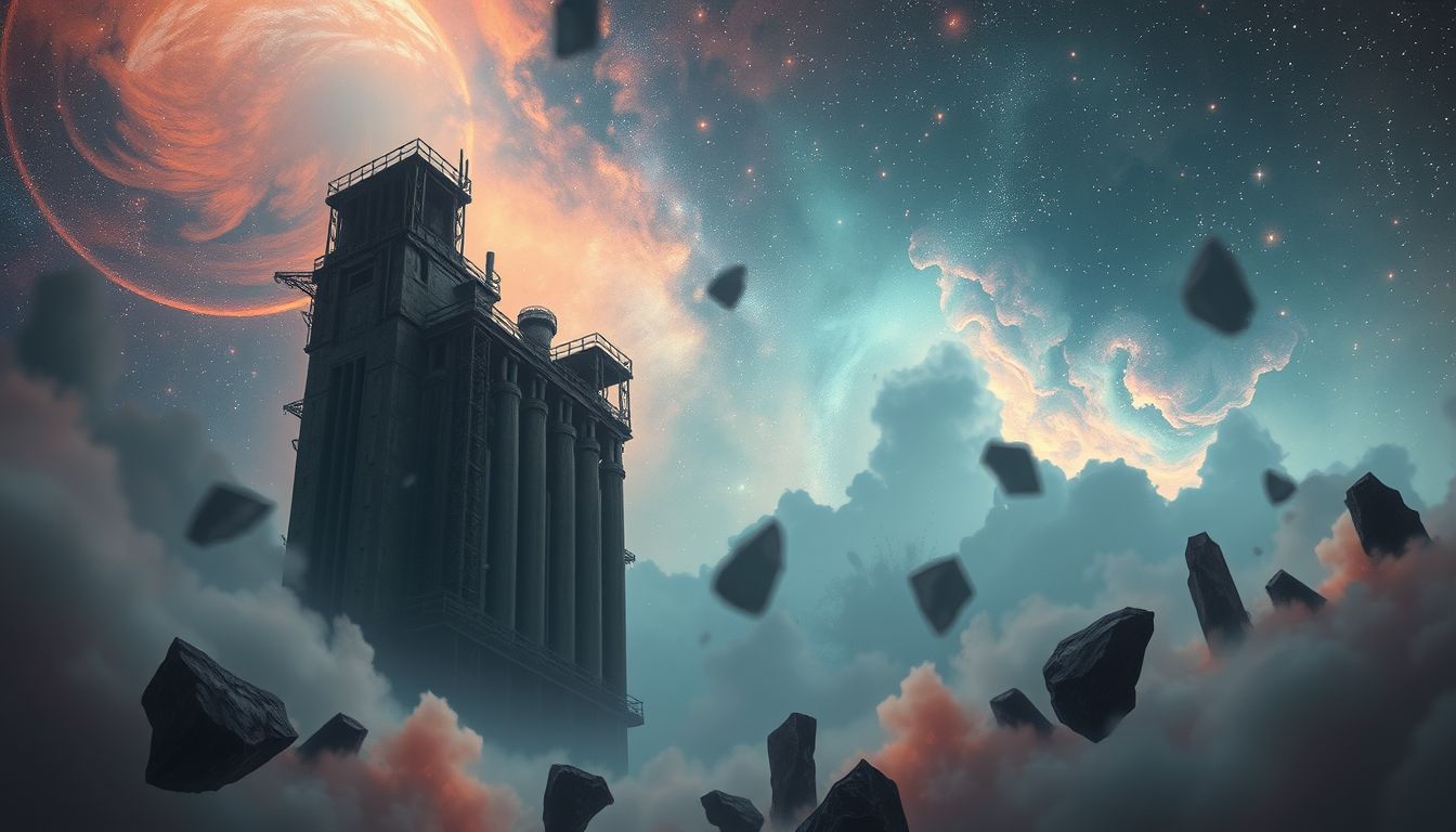 Ein verlassener Fabrikturm symbolisiert oft verlorene Chancen und Vergänglichkeit.
