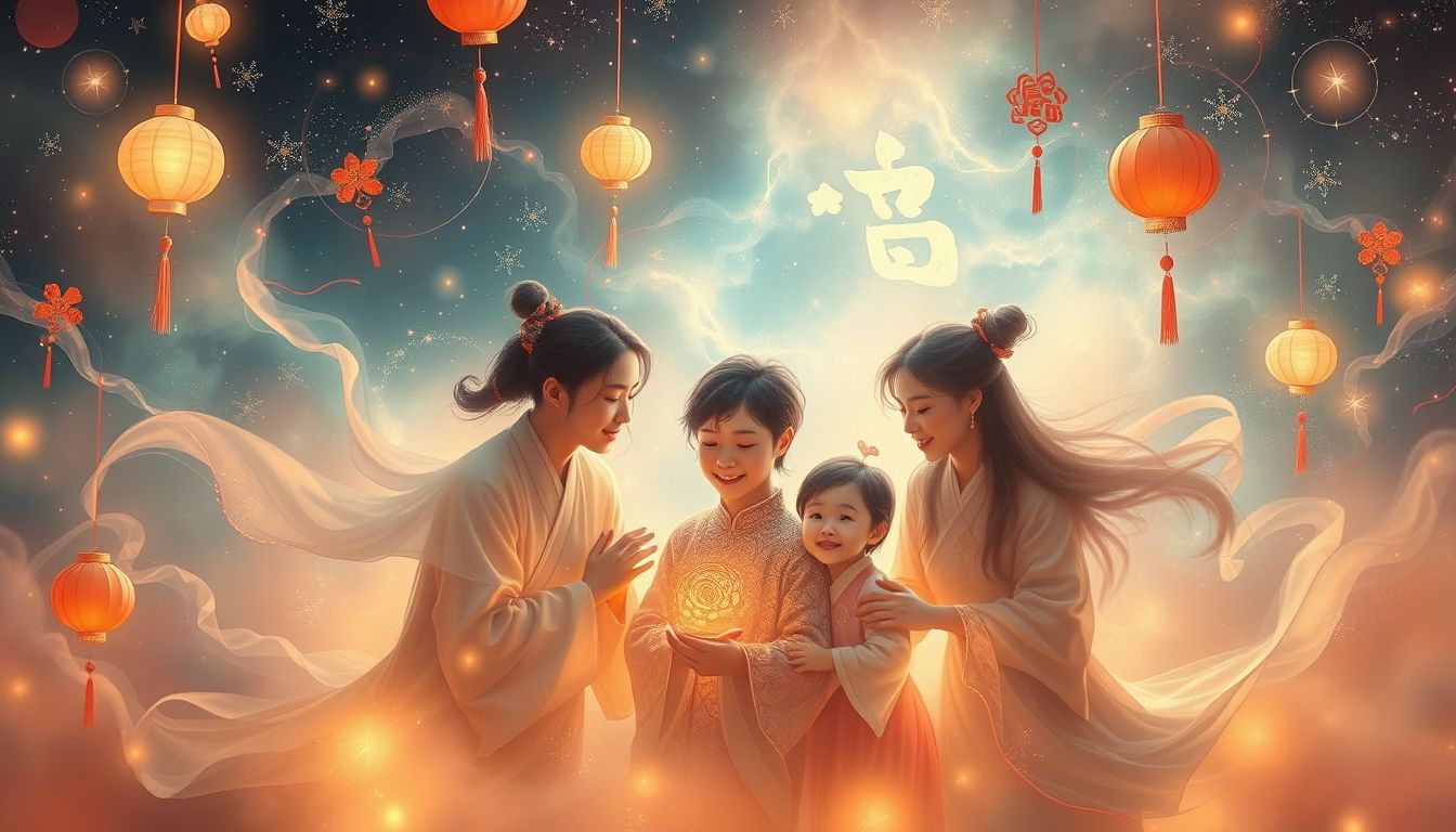 Eine asiatische Familie im Traum symbolisiert Harmonie und Gemeinschaft.