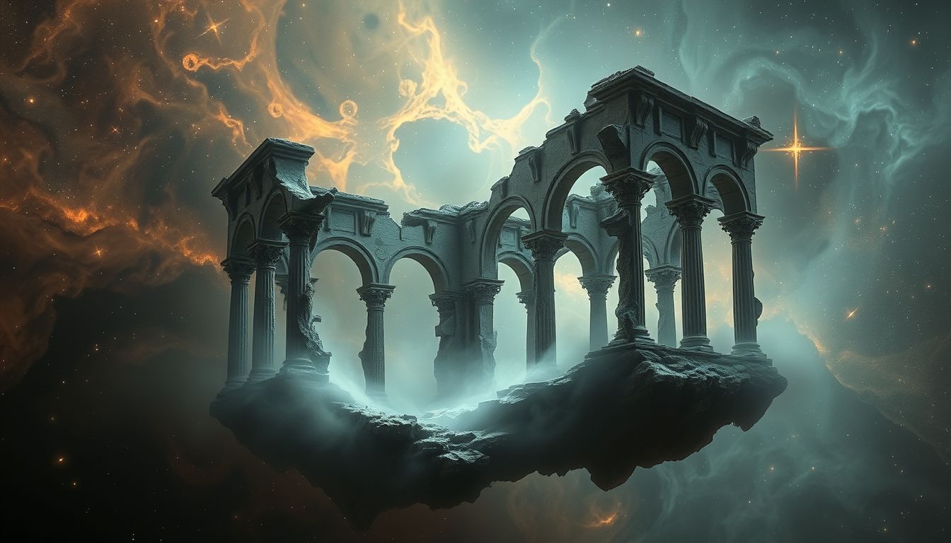 Eine verfallene Basilika symbolisiert oft verlorenen Glauben und Vergangenheit.