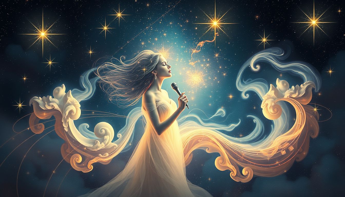 Traum 21 symbolisiert kreative Begleitung durch musikalische Harmonie im Leben.