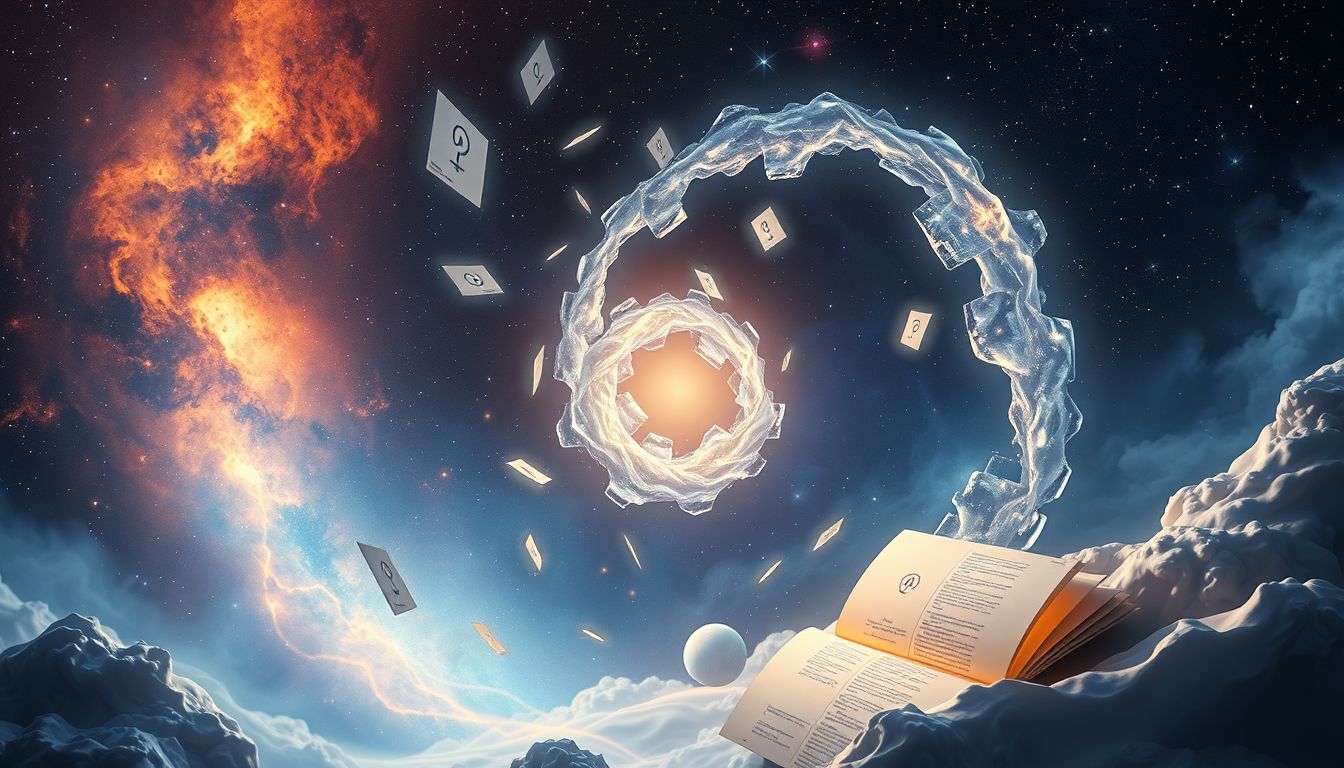 Der Traum, eine Enzyklopädie zu vervollständigen, symbolisiert Wissensstreben.