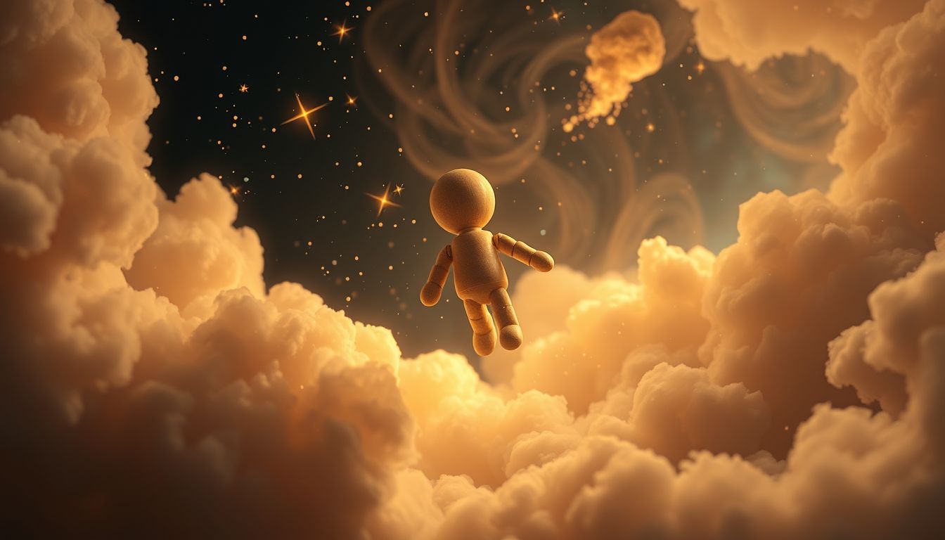 Traum 21: Holzspielzeug symbolisiert kindliche Freude und kreative Entwicklung.