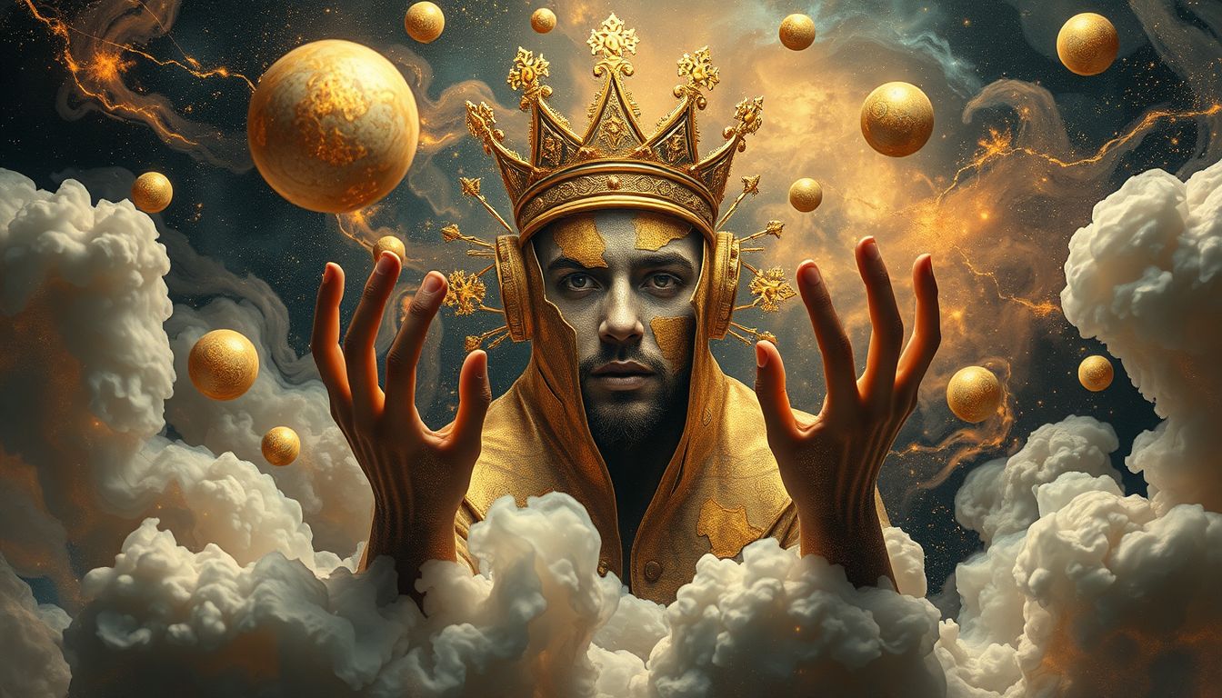 Ein habgieriger König im Traum symbolisiert Machtmissbrauch und Gier.