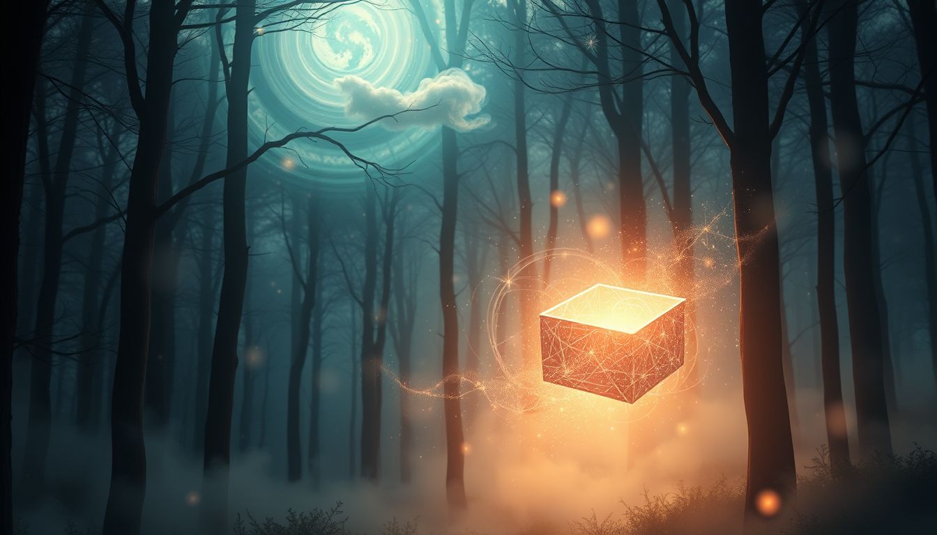 Im Traum deutet eine Schatulle im Wald auf verborgene Geheimnisse hin.