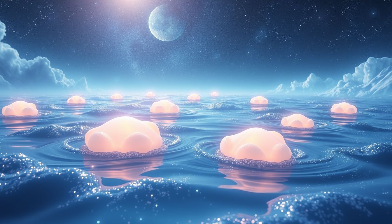 Speckklöße im Meer symbolisieren unerwartete Fülle und Lebensfreude.